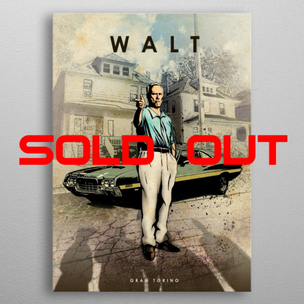Displate Metall-Poster "Walt with Gran Torino" *AUSVERKAUFT*